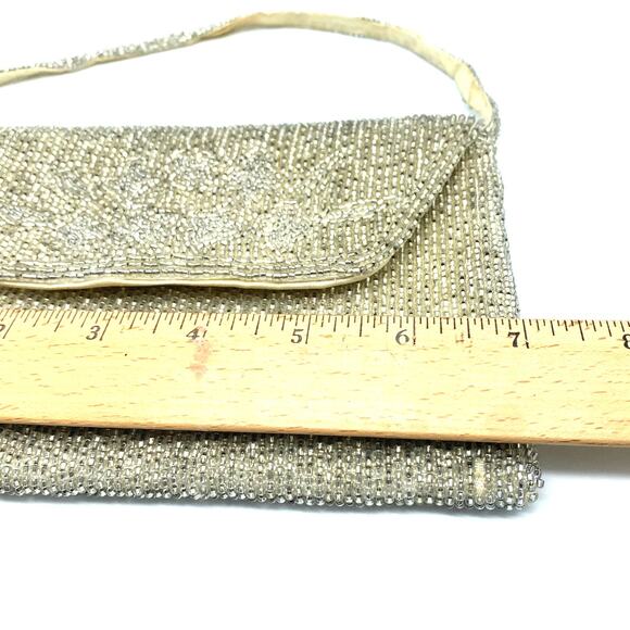 Vintage 60s Richere Bag by Walborg Japan Gold Hand Made Beaded Evening Purse - Picture 10 of 10